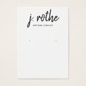 書道フォント白黒イヤリングディスプレイ (正面)