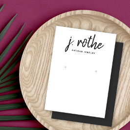 書道フォント白黒イヤリングディスプレイ