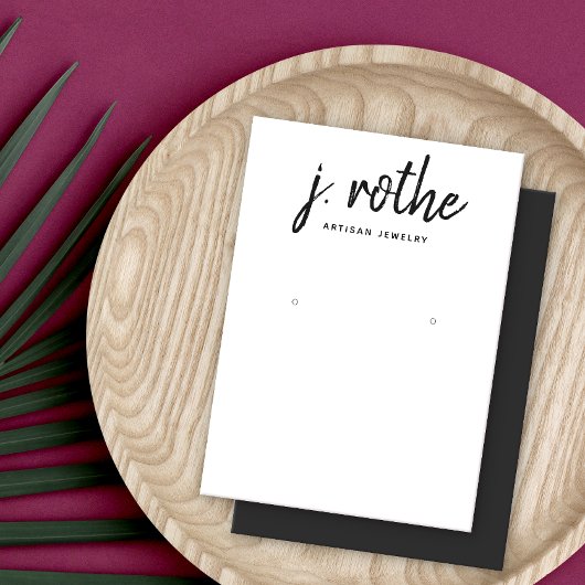 書道フォント白黒イヤリングディスプレイ