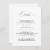 書道フォント結婚のおとぎ話詳細 エンクロージャーカード (正面/裏面)