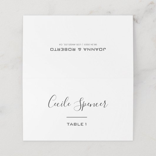 書道フォーマルの結婚座席表 プレイスカード (外部開封)