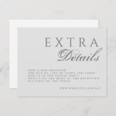 書道フォーマル優雅な結婚式 エンクロージャーカード (正面/裏面)