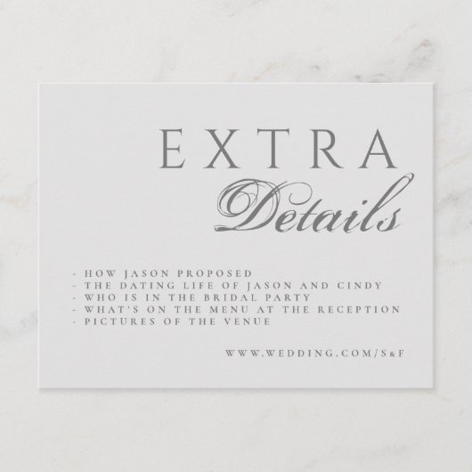 書道フォーマル優雅な結婚式 エンクロージャーカード (正面)