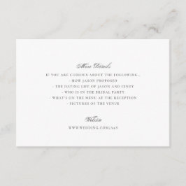 書道フォーマル優雅な結婚式 エンクロージャーカード