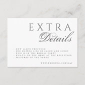 書道フォーマル優雅な結婚式 エンクロージャーカード (正面)