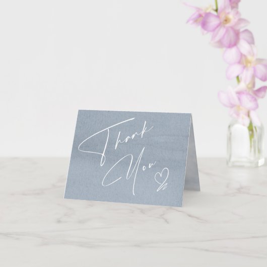 書道フローラありがとう埃っぽい青ID771 カード (蘭)