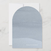 書道フローラほこりっぽいブルーアーチID771 招待状 (裏面)