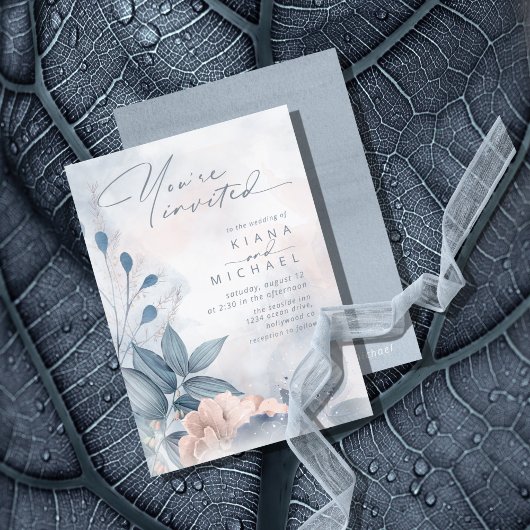 書道フローラほこりっぽい青ID771