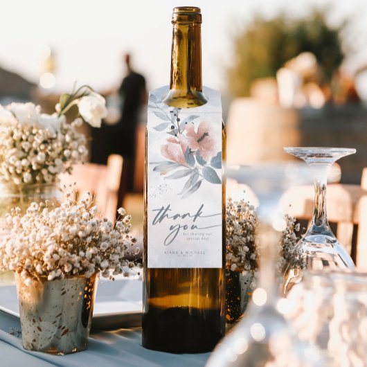 書道フローラサンキューブルーID771 ボトルネックタグ