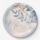 書道フローラダスティブルー夫妻ID771 ペーパープレート (正面)