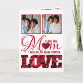 書道フローラトレンディーモダンフォトマザーズの日 カード (正面)