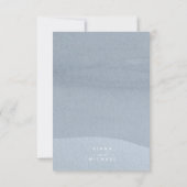 書道フローラブライダルシャワーほこりっぽい青ID771 招待状 (裏面)