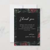書道フローラ牡丹結婚ゴシック サンキューカード (裏面)