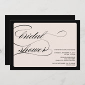 書道ブライダルシャワー 招待状 (正面/裏面)