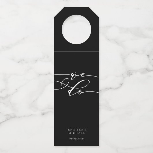 書道ブラックシンプルミニマルWE Do ボトルネックタグ (正面)