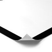 書道ブラックバラ結婚のポスター ポスター (角)