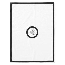 書道ブラックバラ結婚ズ テーブルクロス