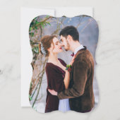 書道ブルゴーニュフローラフォトクラフト結婚ズ 招待状 (裏面)