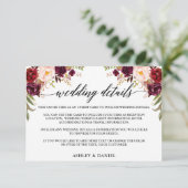 書道ブルゴーニュ結婚フローラ詳細 エンクロージャーカード (スタンド正面)