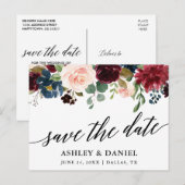 書道ブルゴーニュ青フローラ保存日 ポストカード (正面/裏面)