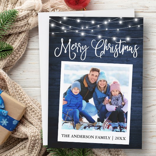 書道ブルーウッドライトインスタントカメラ写真 シーズンカード