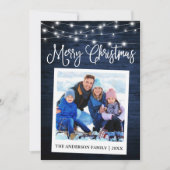 書道ブルーウッドライトインスタントカメラ写真 シーズンカード (正面)