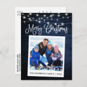 書道ブルーウッドライトインスタントカメラ写真 ポストカード (正面/裏面)