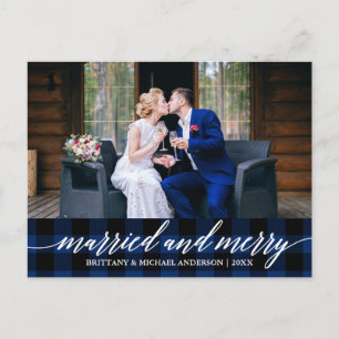 書道ブルー結婚したプメリーラ結婚イド ポストカード