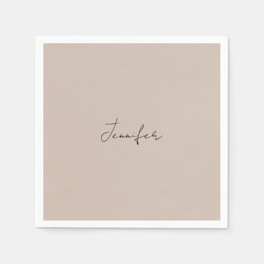 書道プレーンエレガントーシンプル名コーヒーマグ スタンダードカクテルナプキン (正面)