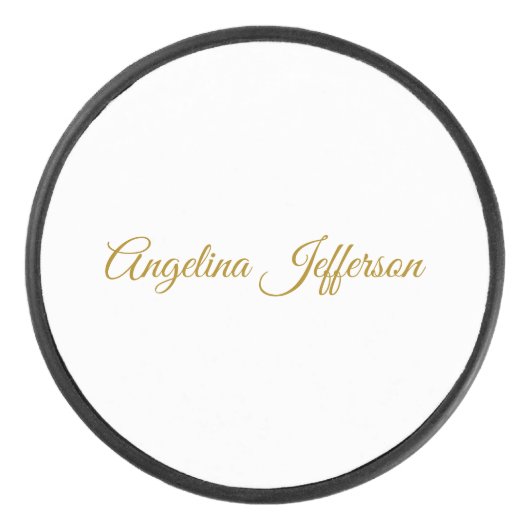 書道プロフェッショナルエレガント金ゴールド色 アイスホッケーパック (正面)