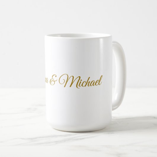 書道プロフェッショナルエレガント金ゴールド色 コーヒーマグカップ (正面右)