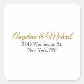 書道プロフェッショナルエレガント金ゴールド色 スクエアシール (正面)