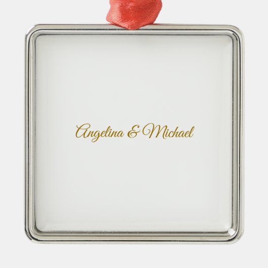 書道プロフェッショナルエレガント金ゴールド色 メタルオーナメント (正面)