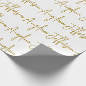 書道プロフェッショナルエレガント金ゴールド色 ラッピングペーパー (角)