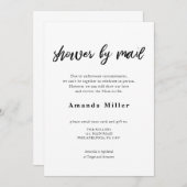 書道ベビーブライダルシャワー郵便 セーブザデート (正面/裏面)