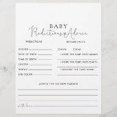 書道ベビー予測とアドバイスカード (正面)