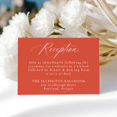 書道ベローナモダンサンセットウェディングレセプション エンクロージャーカード