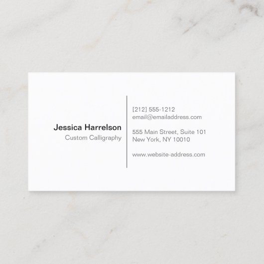 書道ペンNIBのロゴII 名刺 (裏面)