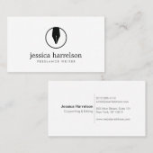 書道ペンNIBロゴI作家またはライター 名刺 (正面/裏面)