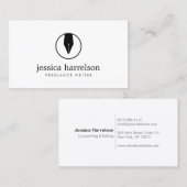 書道ペンNIBロゴI作家またはライター 名刺 (正面/裏面)