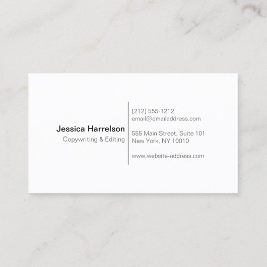 書道ペンNIBロゴII (作家またはライター用) 名刺 (裏面)