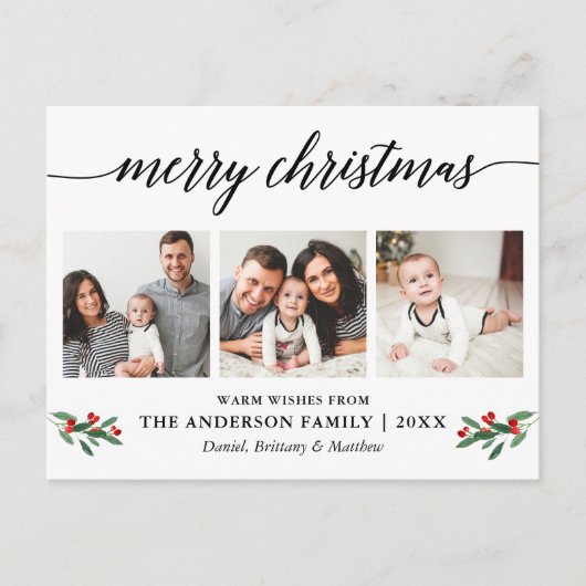 書道ホリモダンーのクリスマス3写真 ポストカード (正面)