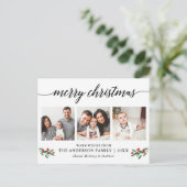 書道ホリモダンーのクリスマス3写真 ポストカード (スタンド正面)