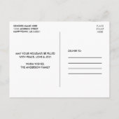 書道ホリーすてきスクリスマスグリーン材 ポストカード (裏面)