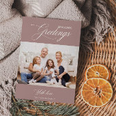 書道ホワイトピンクの季節のご挨拶 シーズンカード