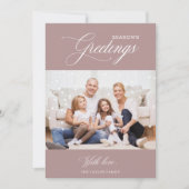 書道ホワイトピンクの季節のご挨拶 シーズンカード (正面)