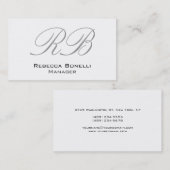 書道ホワイトモノグラム管理者名刺 名刺 (正面/裏面)