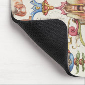 書道ボタニカルレターIホイフナゲルアルファベット マウスパッド (コーナー)