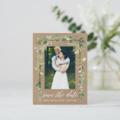 書道ボタニカル日付木材クラフト 案内ポストカード (スタンド正面)