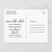 書道ボタニカル日付木枠を保存 案内ポストカード (裏面)